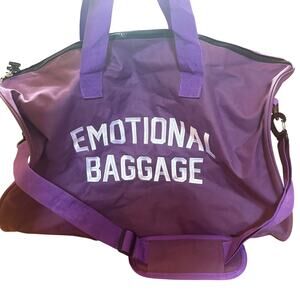 A**holes Live Forever purple Emotional Baggage large duffle bag